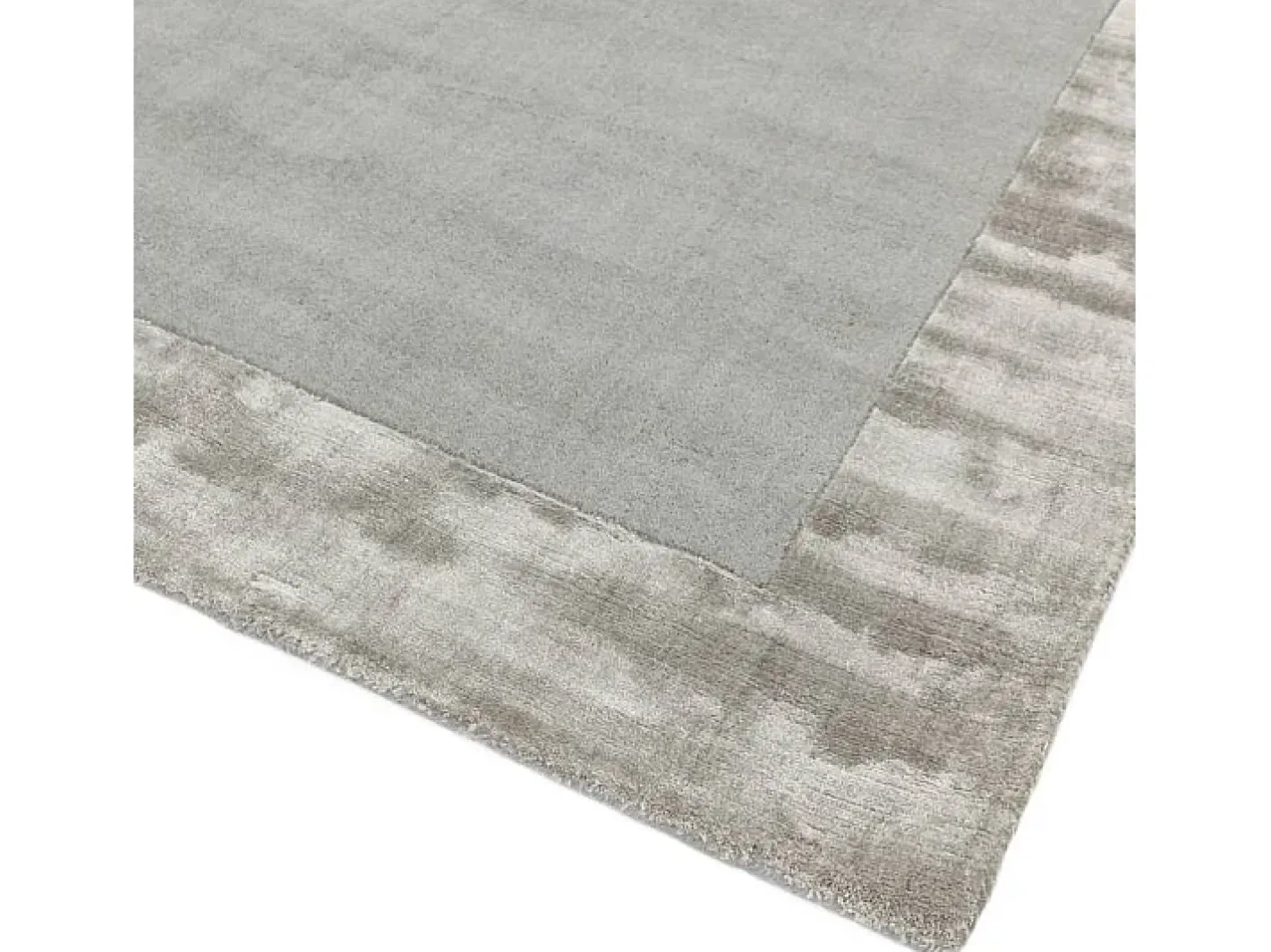 Alfombra hecha a mano Alfombra hecha a mano de lana y viscosa - 200x290cm - Plata - Ascot Plateado New