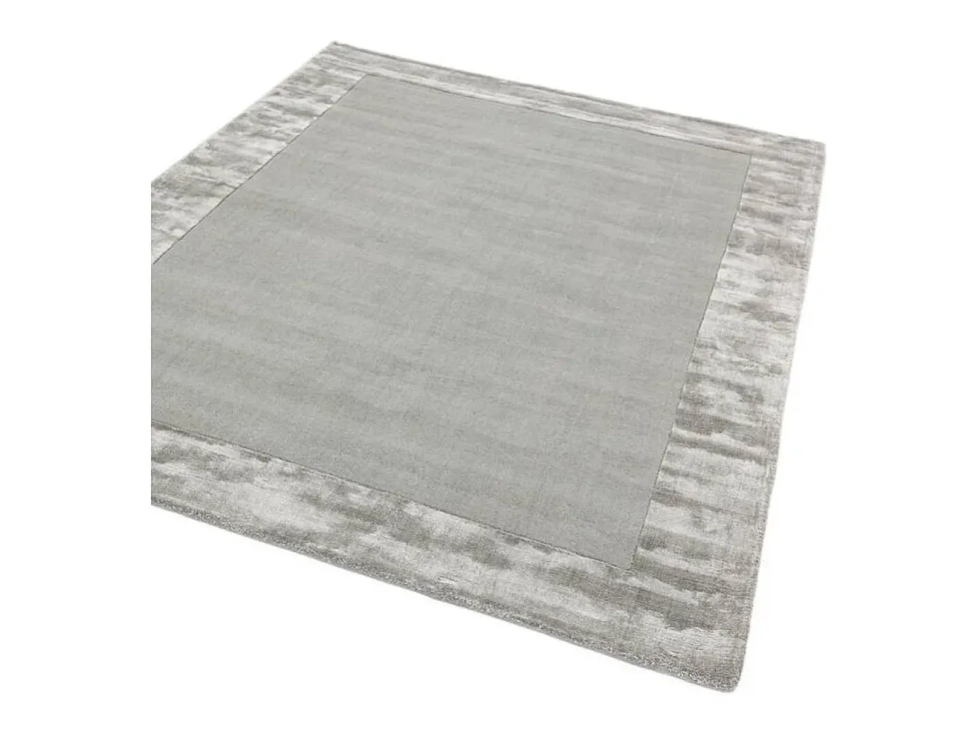 Alfombra hecha a mano Alfombra hecha a mano de lana y viscosa - 200x290cm - Plata - Ascot Plateado New