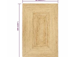Alfombra hecha a mano de yute natural 80x160 cm ES90579 Marru00f3n Best