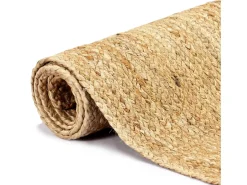 Online Clicnbuy Alfombra hecha a mano de yute natural 160x230 cm Marru00f3n