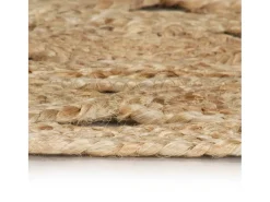 Alfombra hecha a mano de yute trenzado 210 cm ES44991 Marru00f3n