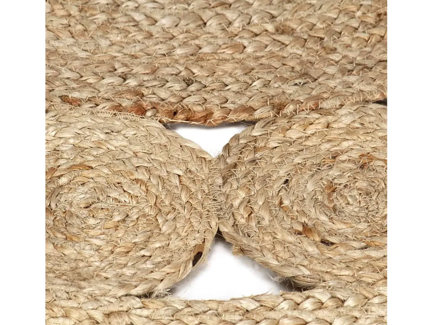Clearance Alfombra hecha a mano Yute trenzado 120 cm Marru00f3n