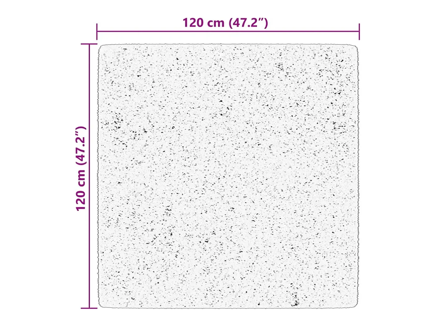 New Alfombra HUARTE de pelo corto suave y lavable 120x120 cm Beige