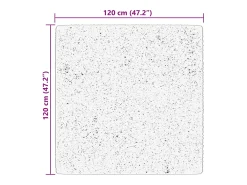 New Alfombra HUARTE de pelo corto suave y lavable 120x120 cm Beige