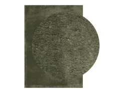 Alfombra HUARTE de pelo corto suave lavable bosque 140x200 cm Verde