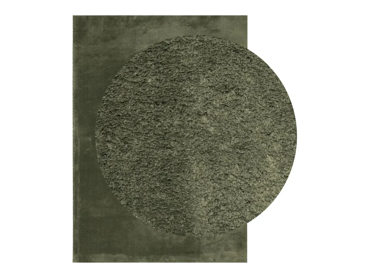 Alfombra HUARTE de pelo corto suave lavable bosque 140x200 cm Verde