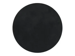 Alfombra De Cocina|Alfombra Redonda-Alfombra HUARTE de pelo corto suave y lavable en color Ø 100 cm Negro