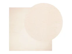 Alfombra HUARTE de pelo corto suave y lavable 200x200 cm Beige Sale