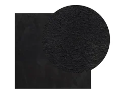 Alfombra HUARTE de pelo corto suave y lavable negra 200x200 cm Negro