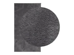 Alfombra De Cocina-Alfombra HUARTE de pelo corto suave y lavable en color antracita 60x110cm Gris