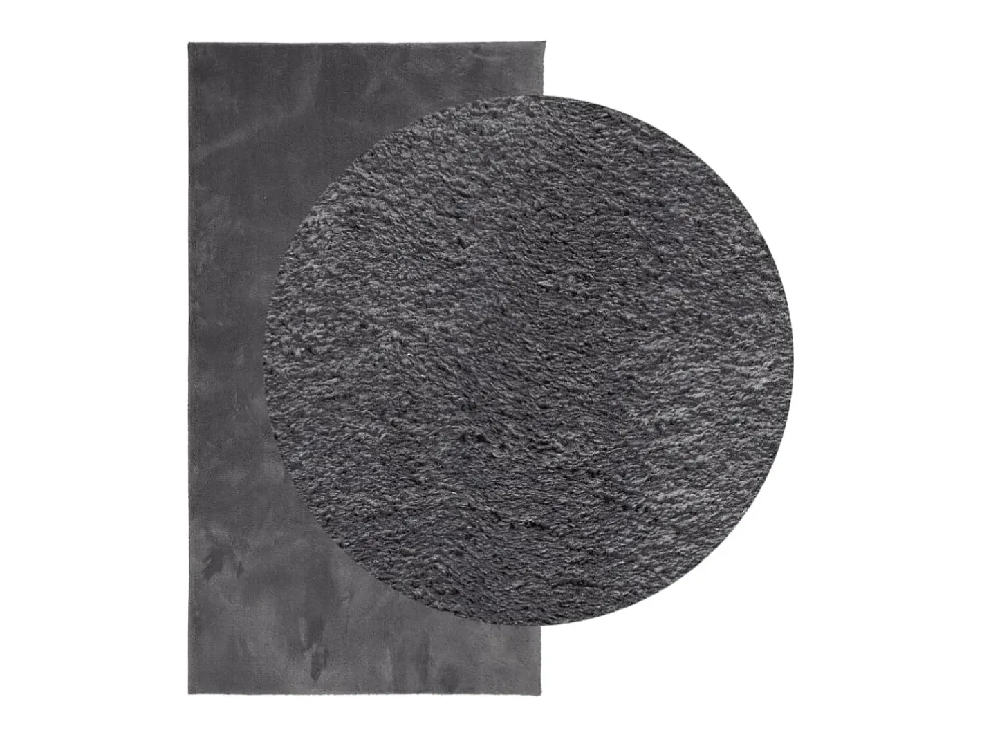 Alfombra De Cocina-Alfombra HUARTE de pelo corto suave y lavable en color antracita 60x110cm Gris