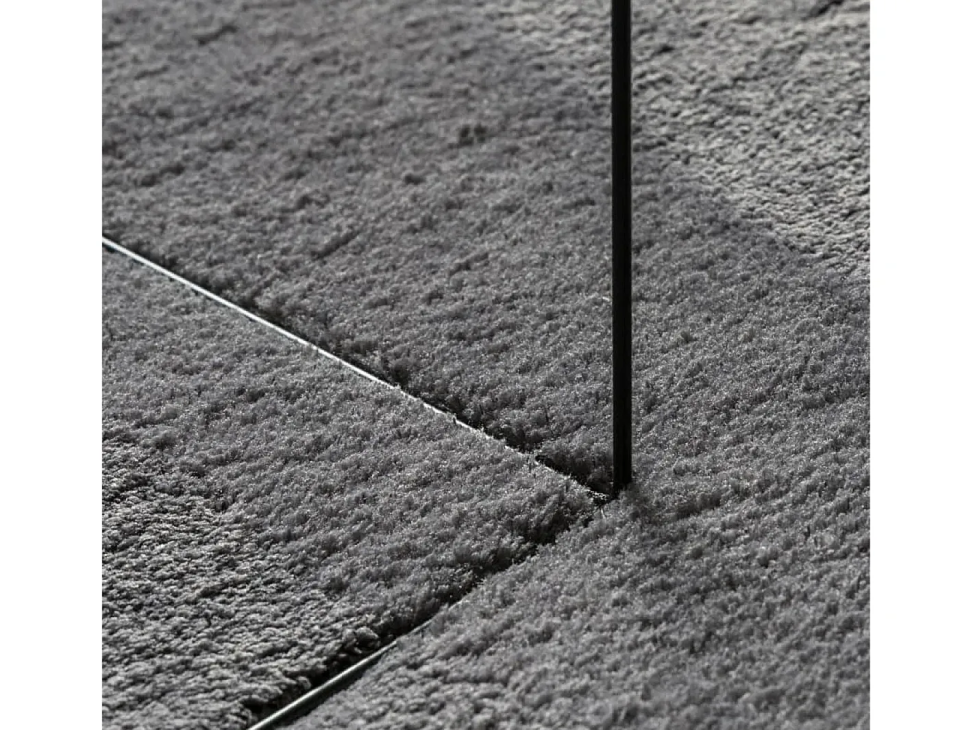 Alfombra De Cocina-Alfombra HUARTE de pelo corto suave y lavable en color antracita 60x110cm Gris