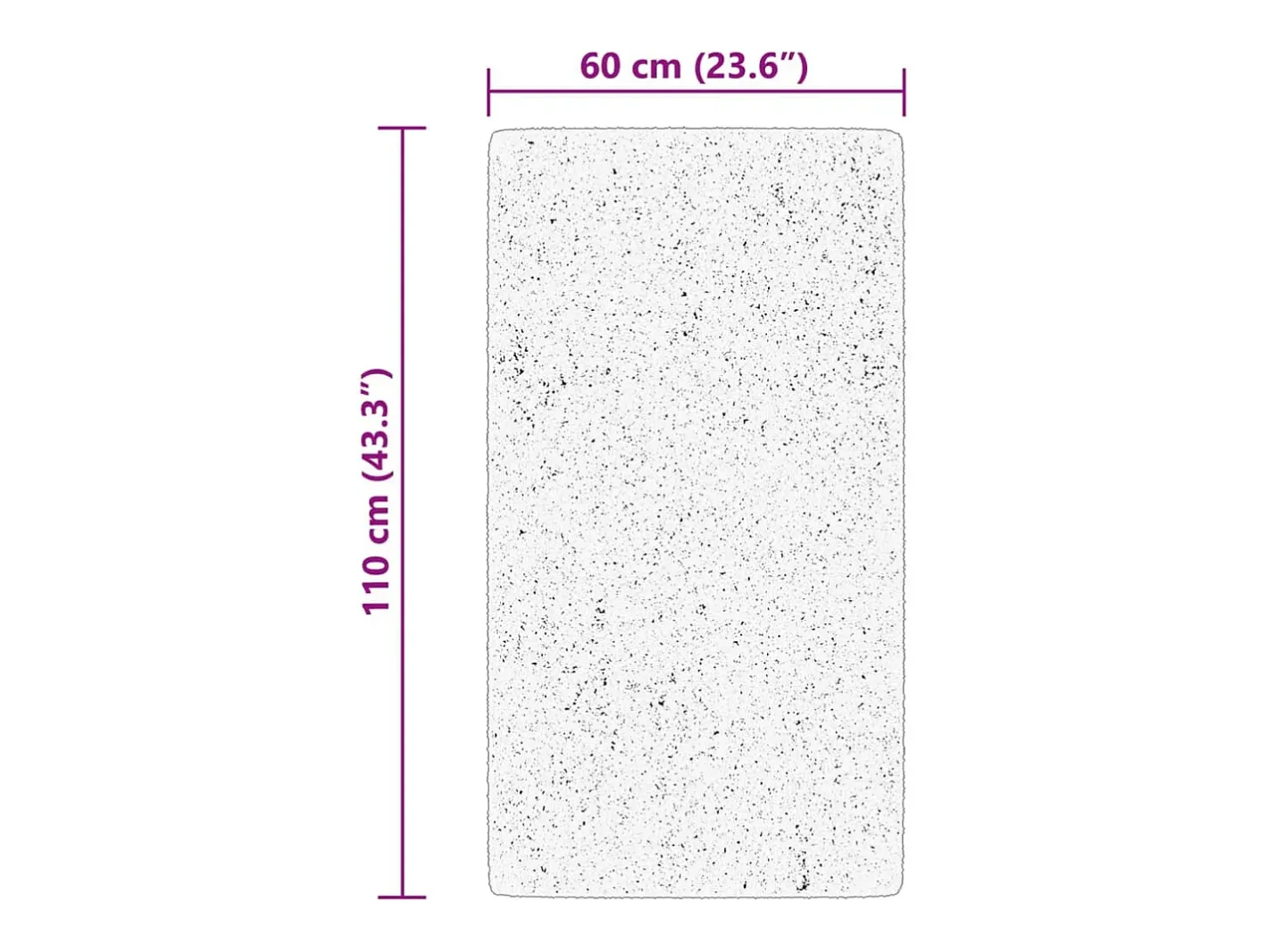 Online Alfombra HUARTE de pelo corto suave y lavable color crema 60x110 cm Blanco