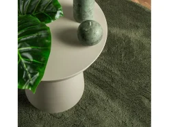 Alfombra HUARTE de pelo corto suave y lavable, bosque, Ø 100 cm Verde Sale