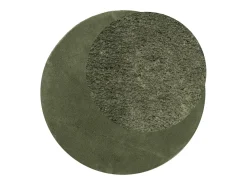 Alfombra HUARTE de pelo corto suave y lavable, bosque, Ø 100 cm Verde Sale