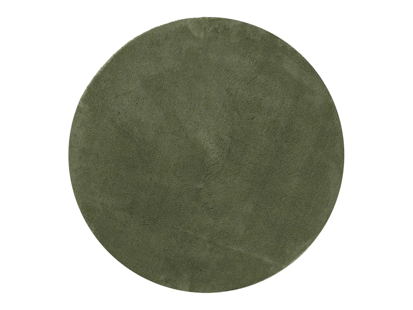 Alfombra HUARTE de pelo corto suave y lavable, bosque, Ø 100 cm Verde Sale