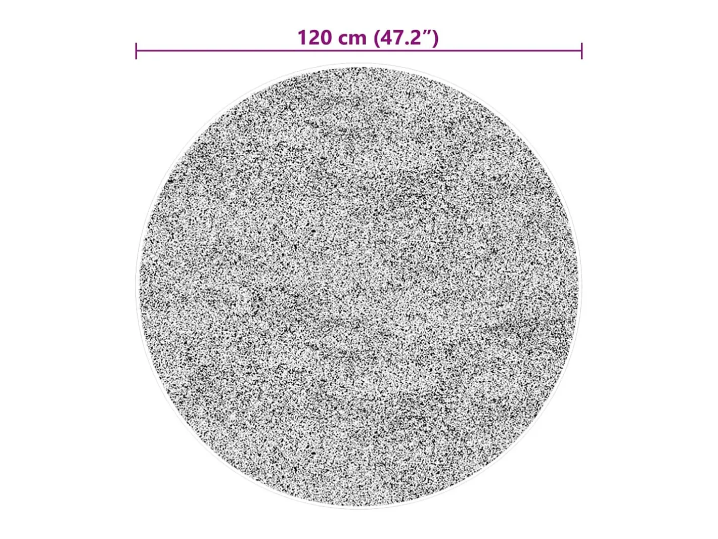 Alfombra De Cocina|Alfombra Redonda-Alfombra HUARTE de pelo corto suave y lavable, , Ø 120 cm Gris