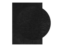 Alfombra De Cocina-Alfombra HUARTE de pelo corto suave y lavable negra 200x280 cm Negro