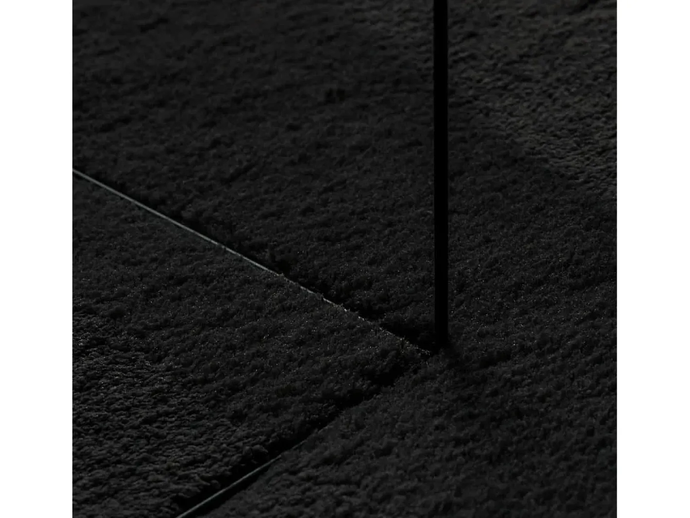 Alfombra De Cocina-Alfombra HUARTE de pelo corto suave y lavable negra 200x280 cm Negro