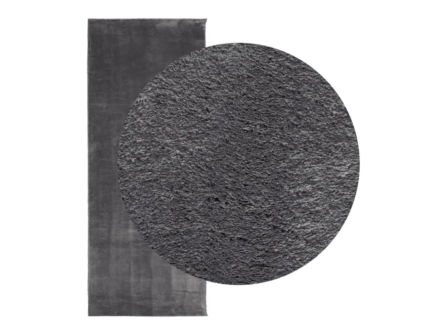 Alfombra HUARTE de pelo corto suave y lavable en color antracita 80x200cm Gris Online