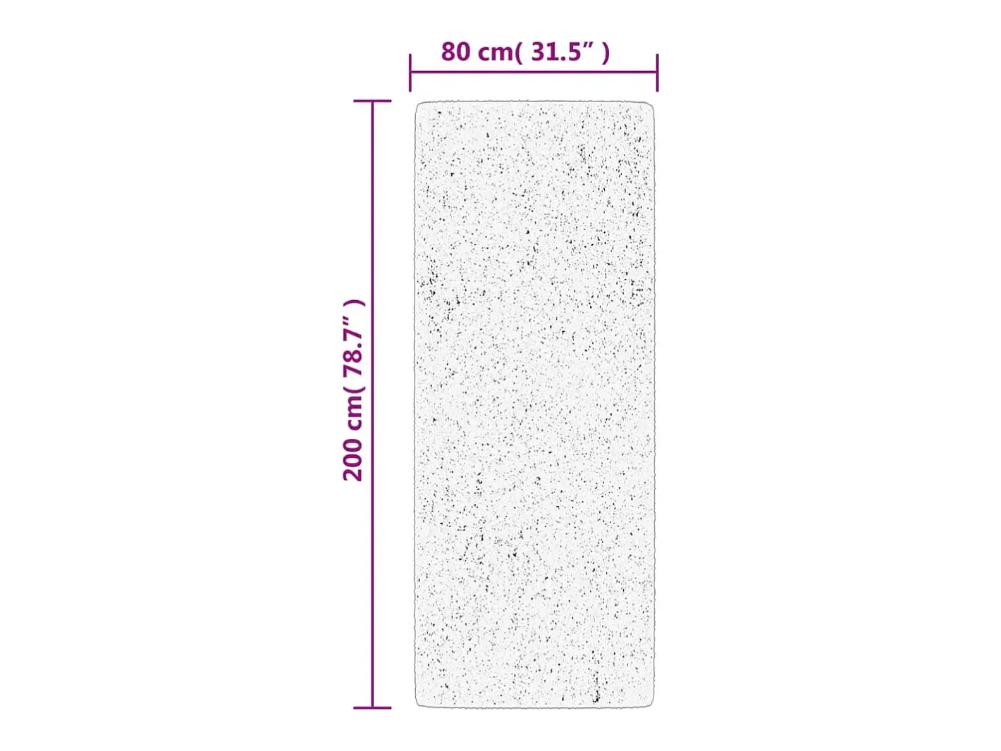 Alfombra HUARTE de pelo corto suave y lavable en color antracita 80x200cm Gris Online