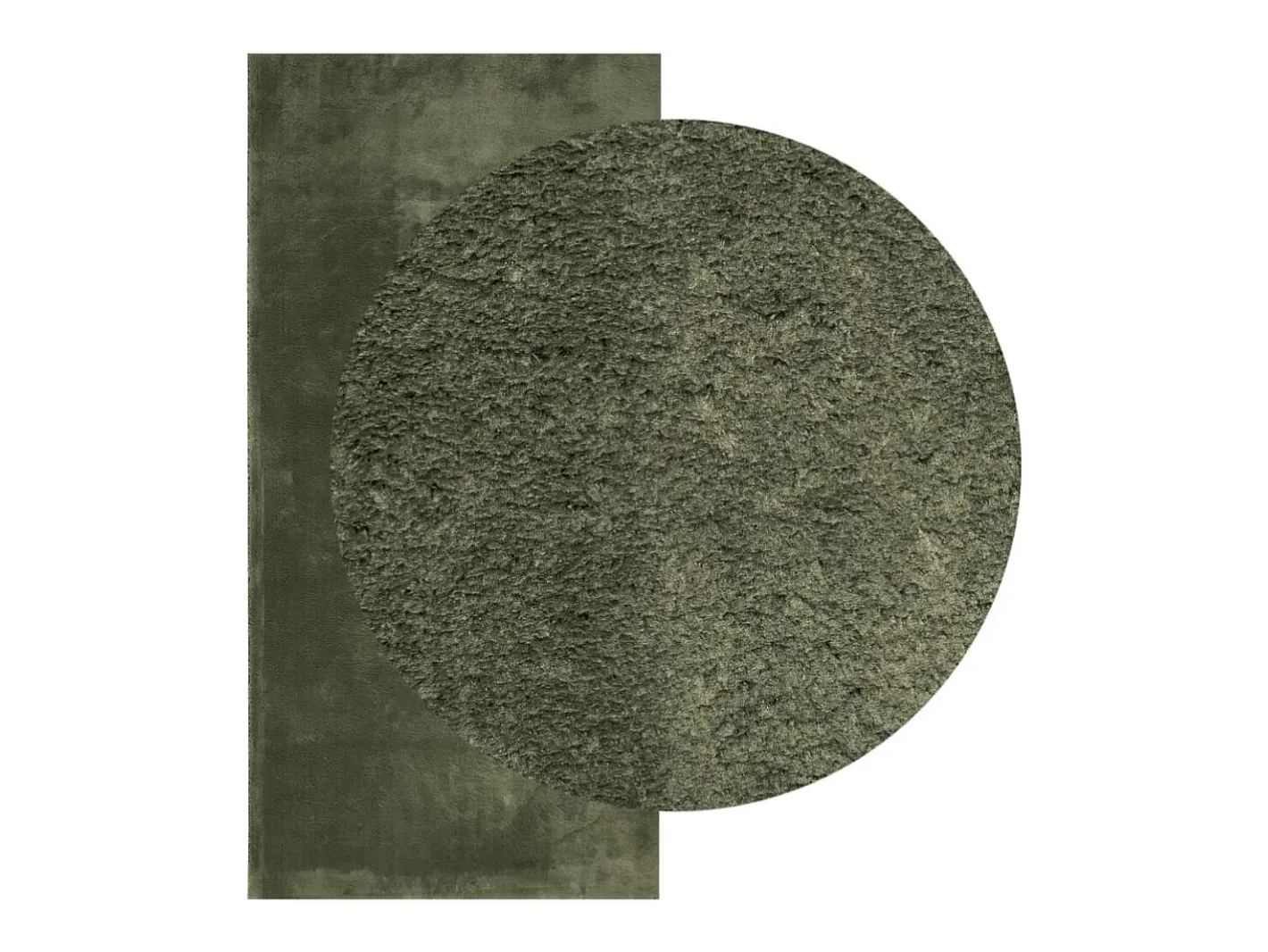 Alfombra De Cocina-Alfombra HUARTE de pelo corto suave y lavable color bosque 100x200 cm Verde