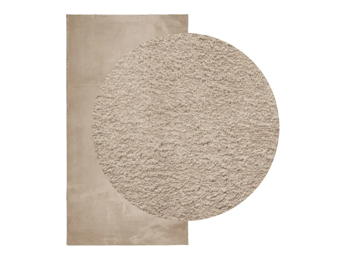 Alfombra De Cocina-Alfombra HUARTE de pelo corto suave y lavable, color arena, 60x110 cm Marru00f3n