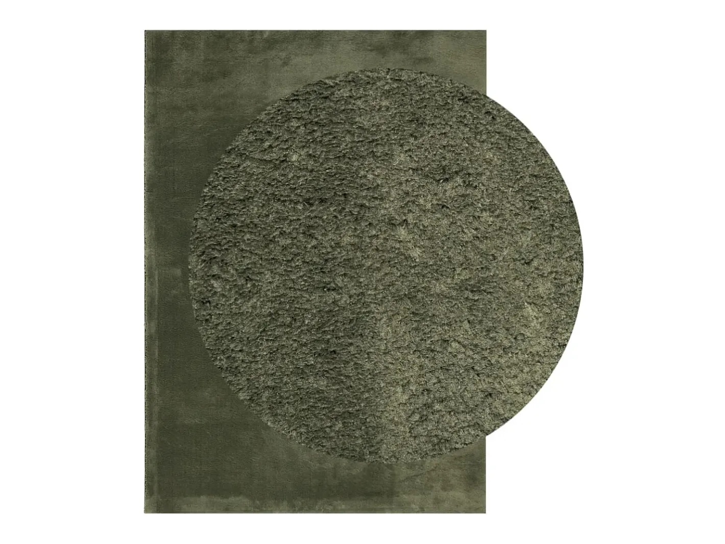 Alfombra De Cocina-Alfombra HUARTE de pelo corto suave y lavable color bosque 240x340 cm Verde
