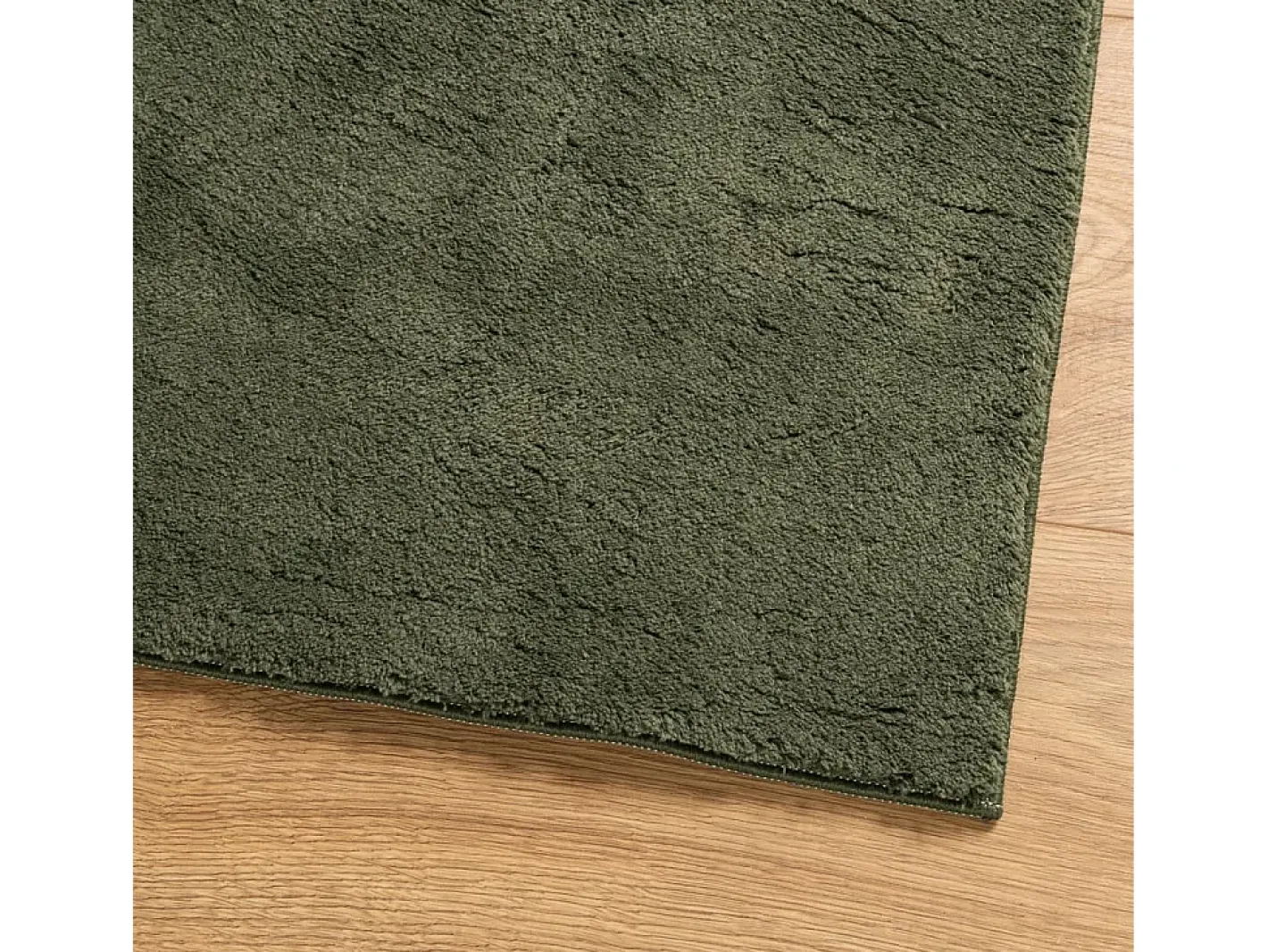 Alfombra De Cocina-Alfombra HUARTE de pelo corto suave y lavable color bosque 240x340 cm Verde