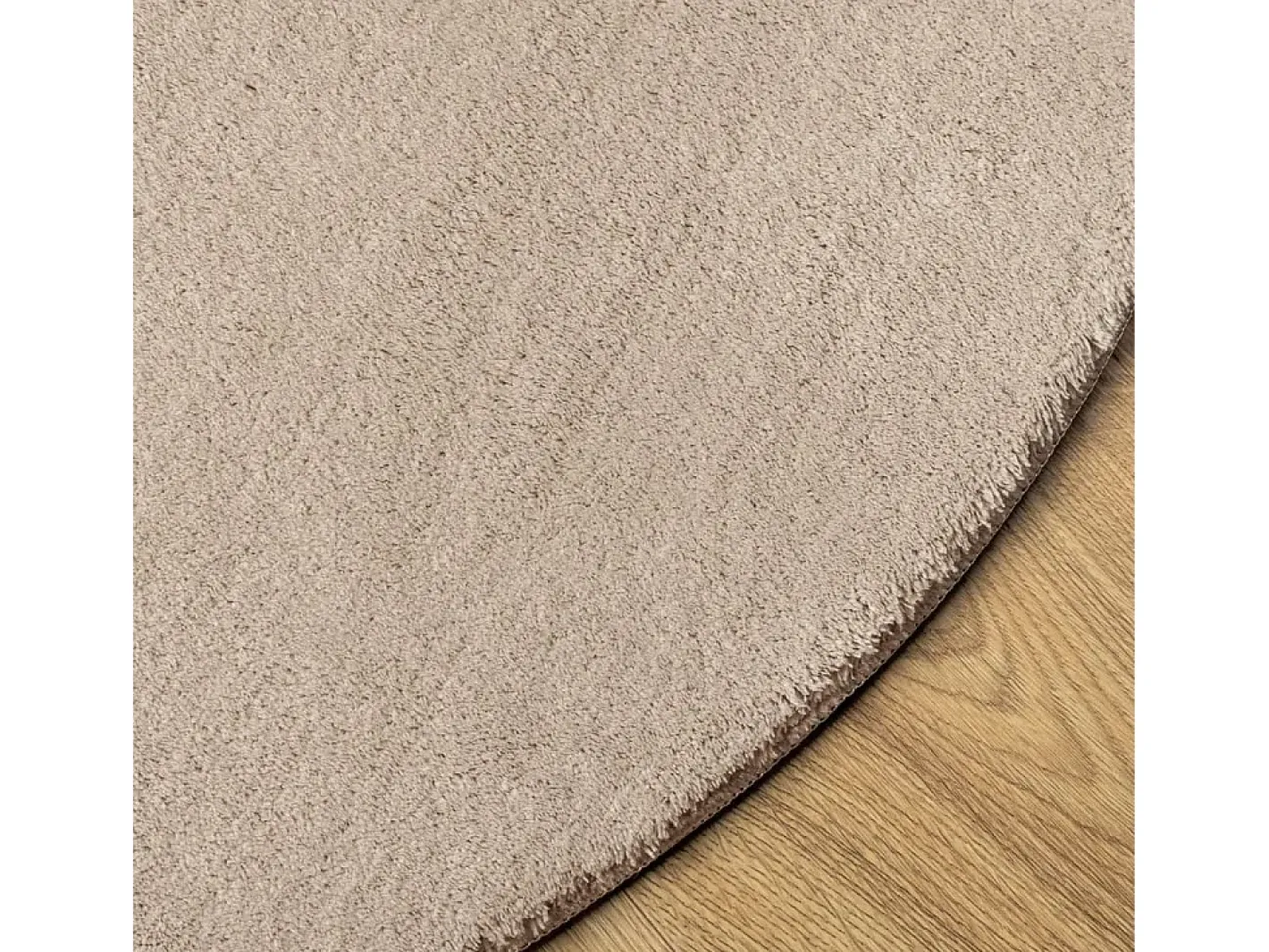Alfombra De Cocina|Alfombra Redonda-Alfombra HUARTE de pelo corto suave y lavable, color arena, Ø 100 cm Marru00f3n