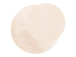 Hot Alfombra HUARTE de pelo corto suave y lavable en color Ø 200 cm Beige