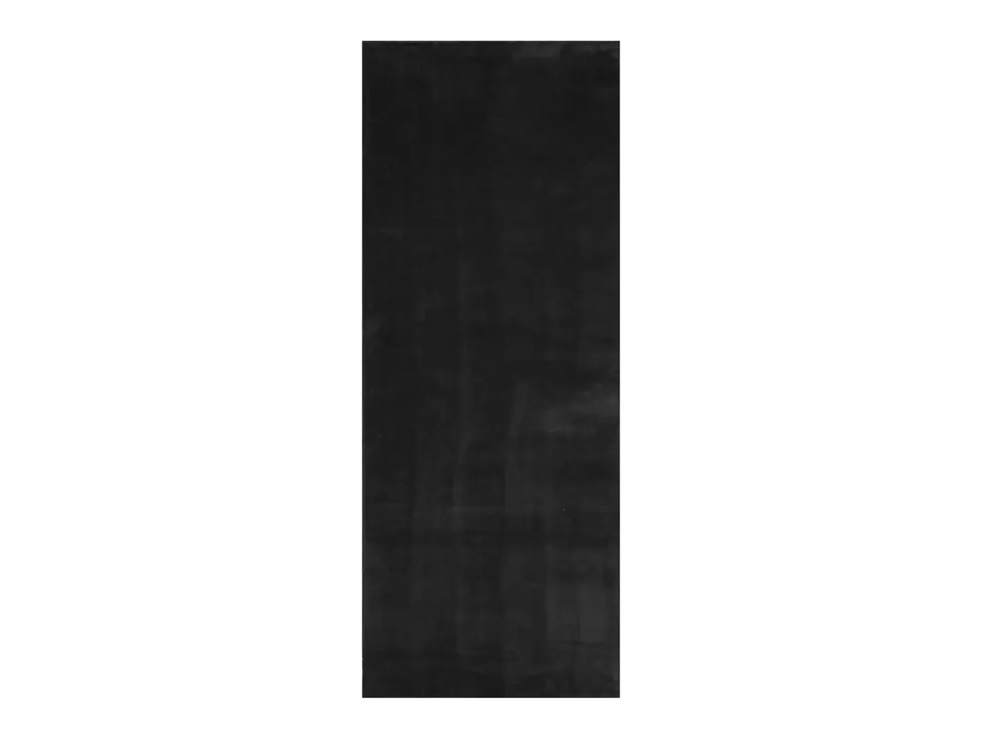 Best Alfombra HUARTE de pelo corto suave y lavable negra 80x200 cm Negro