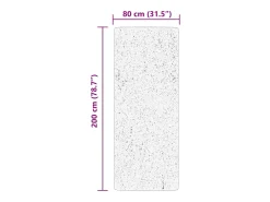 Best Alfombra HUARTE de pelo corto suave y lavable negra 80x200 cm Negro