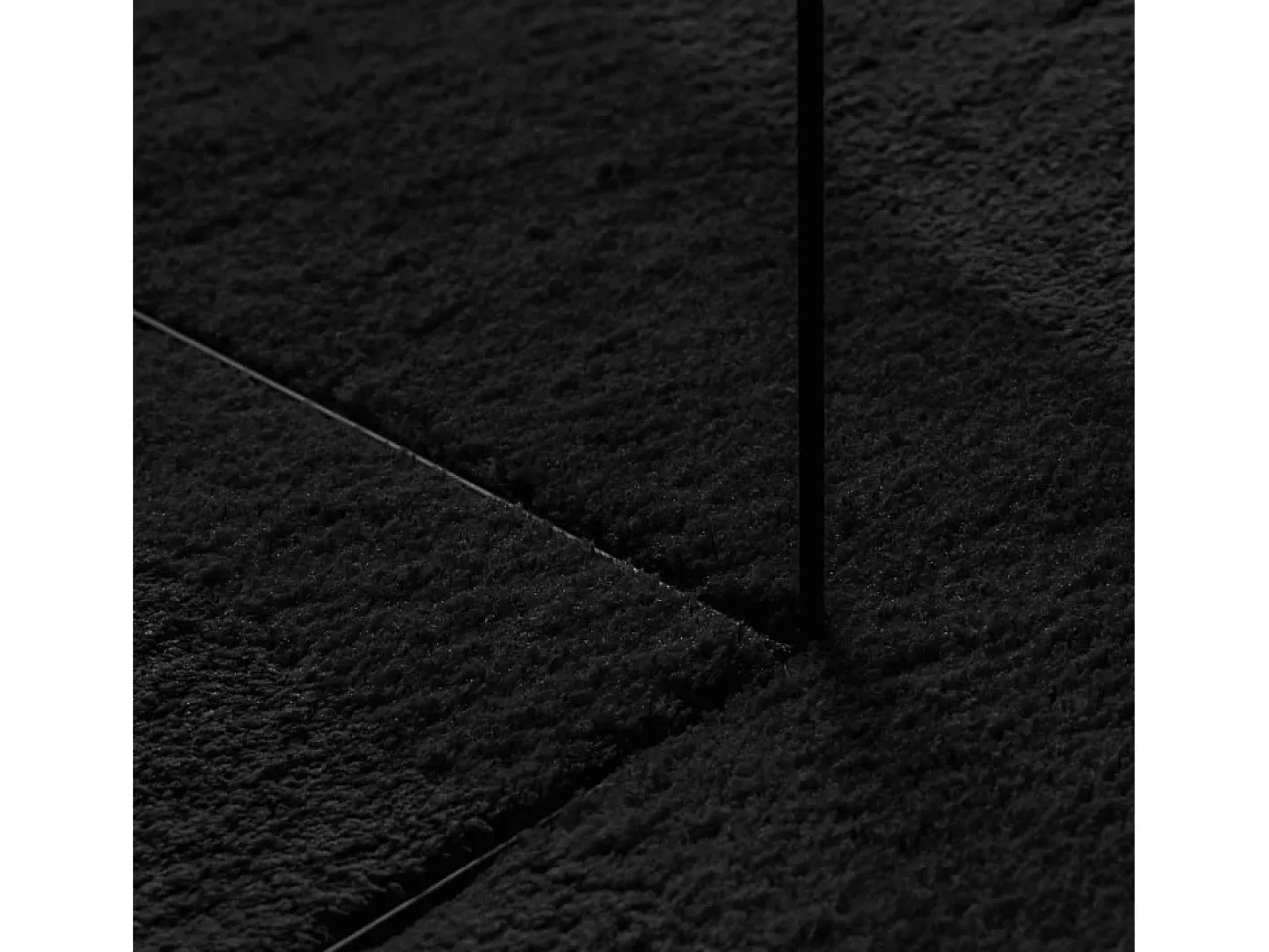 Alfombra De Cocina-Alfombra HUARTE de pelo corto suave y lavable negra 160x230 cm Negro