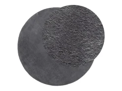 New Alfombra HUARTE de pelo corto suave y lavable en color antracita Ø 120 cm Gris