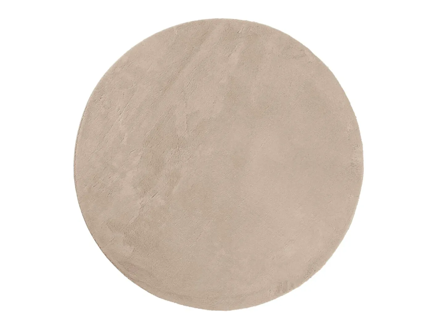 Alfombra HUARTE de pelo corto suave y lavable, color arena, Ø 120 cm Marru00f3n New