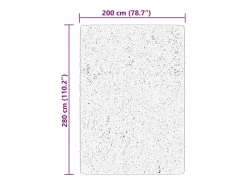 Clearance Alfombra HUARTE de pelo corto suave y lavable color crema 200x280 cm Blanco