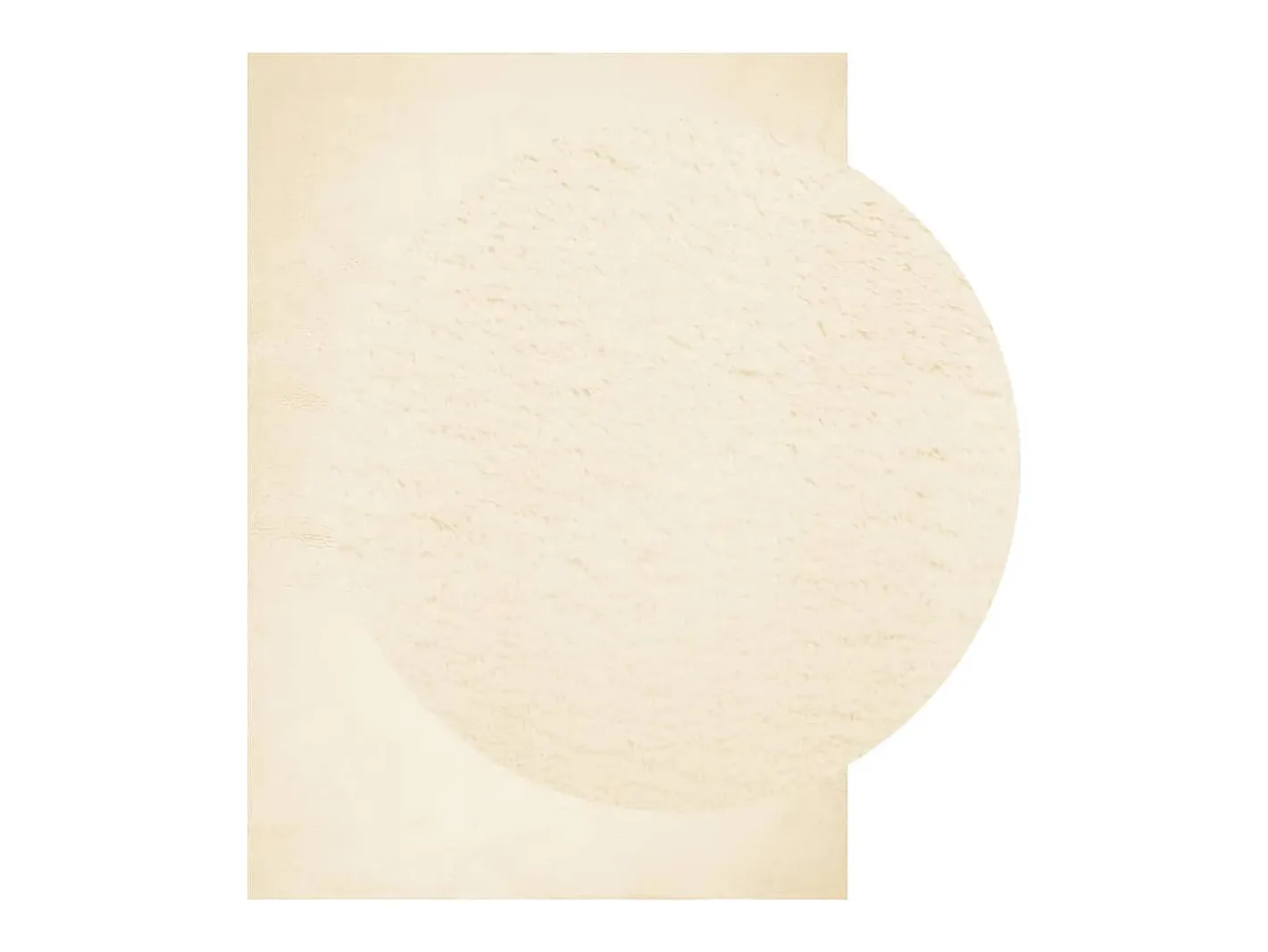 Clearance Alfombra HUARTE de pelo corto suave y lavable color crema 200x280 cm Blanco