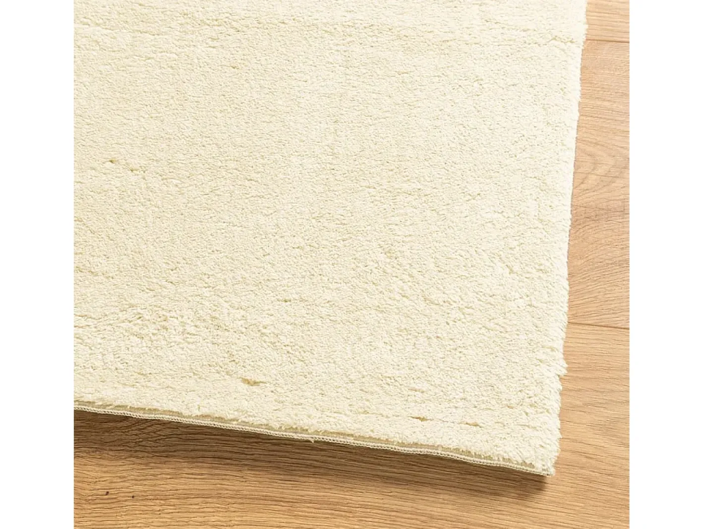 Clearance Alfombra HUARTE de pelo corto suave y lavable color crema 200x280 cm Blanco