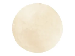 Alfombra De Cocina|Alfombra Redonda-Alfombra HUARTE de pelo corto suave y lavable en color crema, Ø 100 cm Blanco
