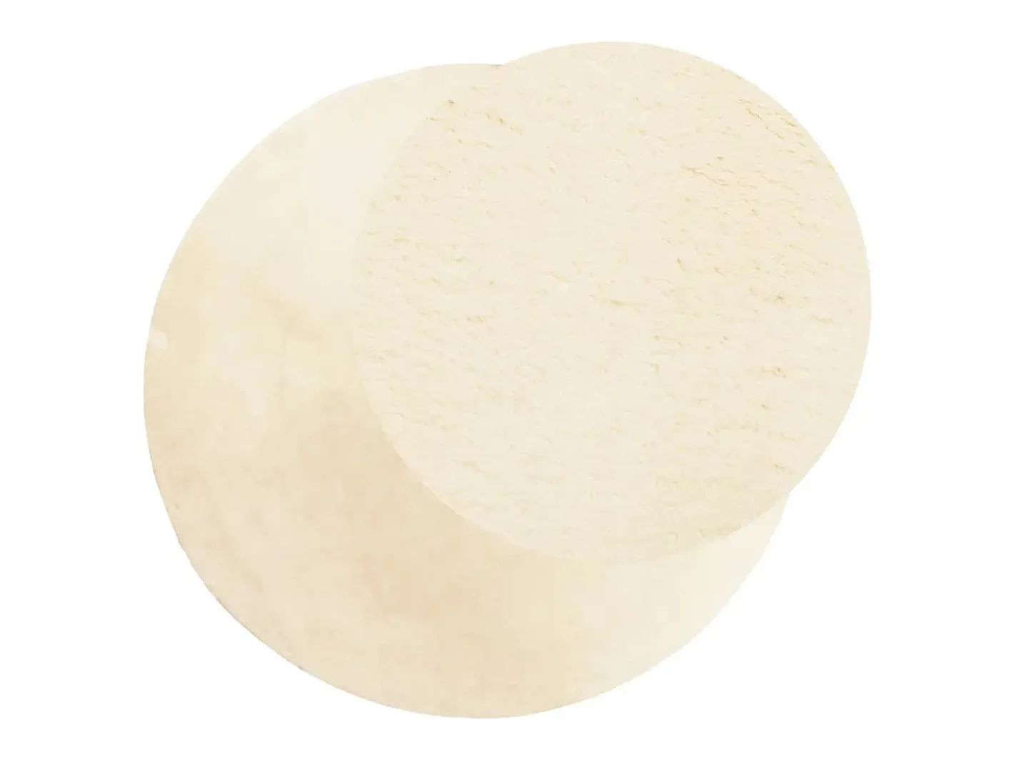 Alfombra De Cocina|Alfombra Redonda-Alfombra HUARTE de pelo corto suave y lavable en color crema, Ø 100 cm Blanco