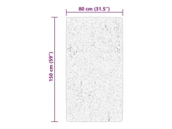 Alfombra HUARTE de pelo corto suave y lavable 80x150 cm Beige New