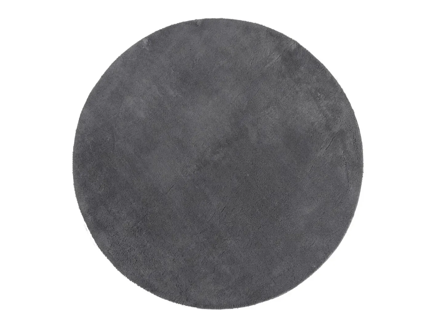 Alfombra De Cocina|Alfombra Redonda-Alfombra HUARTE de pelo corto suave y lavable, color antracita, Ø 80 cm Gris