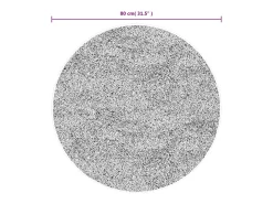 Alfombra De Cocina|Alfombra Redonda-Alfombra HUARTE de pelo corto suave y lavable, color antracita, Ø 80 cm Gris