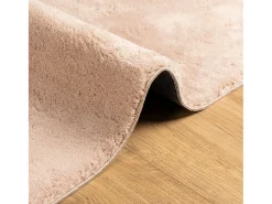 Discount Alfombra HUARTE de pelo corto suave lavable rojo claro 80x250 cm Rosa