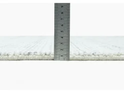 Alfombra De Salón-Alfombra Hygge de viscosa y lana 190x290 cm plata Boston Plateado