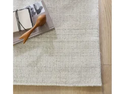 Alfombra De Salón-Alfombra Hygge de viscosa y lana 40x60 cm Boston Beige