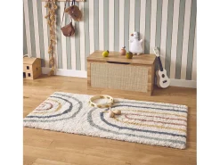 Sweeek Alfombra Infantil-Alfombra infantil rainbow, interior y multicolor Crema