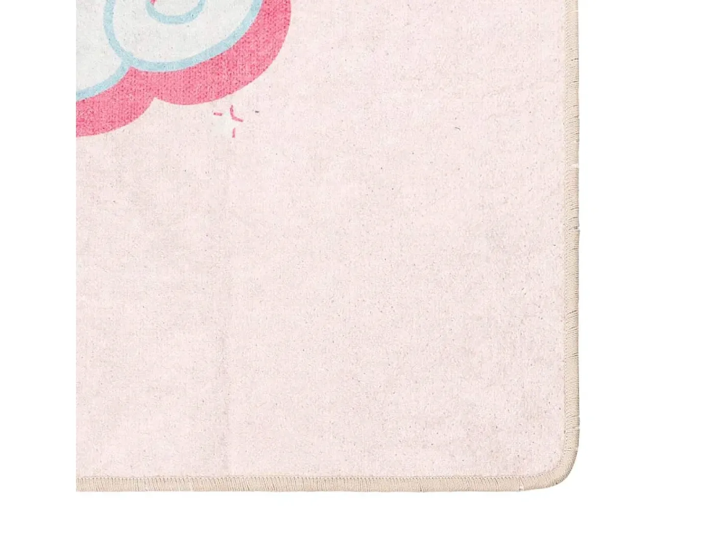 Alfombra infantil 160x230 cm unicornio antideslizante lavable Rosa
