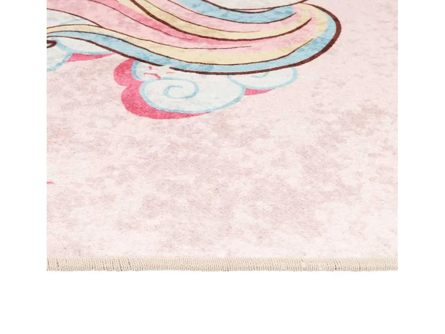 Alfombra infantil 160x230 cm unicornio antideslizante lavable Rosa